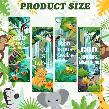 4-Piece Rainforest Waterfall Banners, 72 x 24 in - photo 2