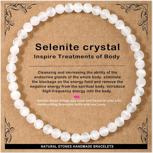 Natural Gemstone Beaded Bracelet, 4-10 mm