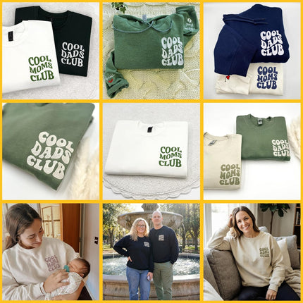 Custom Cool Moms Club Embroidered Sweatshirt with Kids Names – Thoughtful Gift for Mothers Day Birthday Christmas
