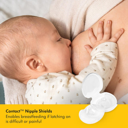 Medela Contact Nipple Shields, Small 16mm, Food Grade Silicone | for Latching Difficulties During Breastfeeding, Flat or Inverted Nipples