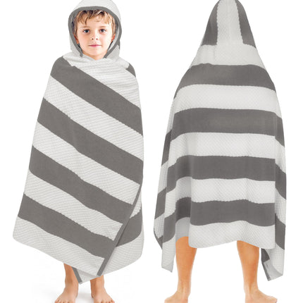 Hooded Bath Towel Wrap - 100% Cotton Soft Hooded Kids Towel