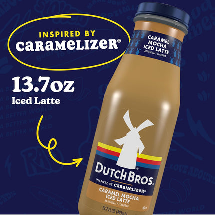 Dutch Bros® Caramel Mocha Iced Latte inspired by Caramelizer®, 12-13.7 Fl Oz Bottles