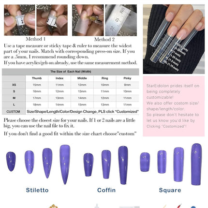 HAND-PAINTED White Press Ons Neon Small Press on Nails Long French Press on Nails Coffin Medium Short Nail art Fake Nail Art Kit with 7g Glue on Nails Handmade Almond Square Nails (Medium, J7)