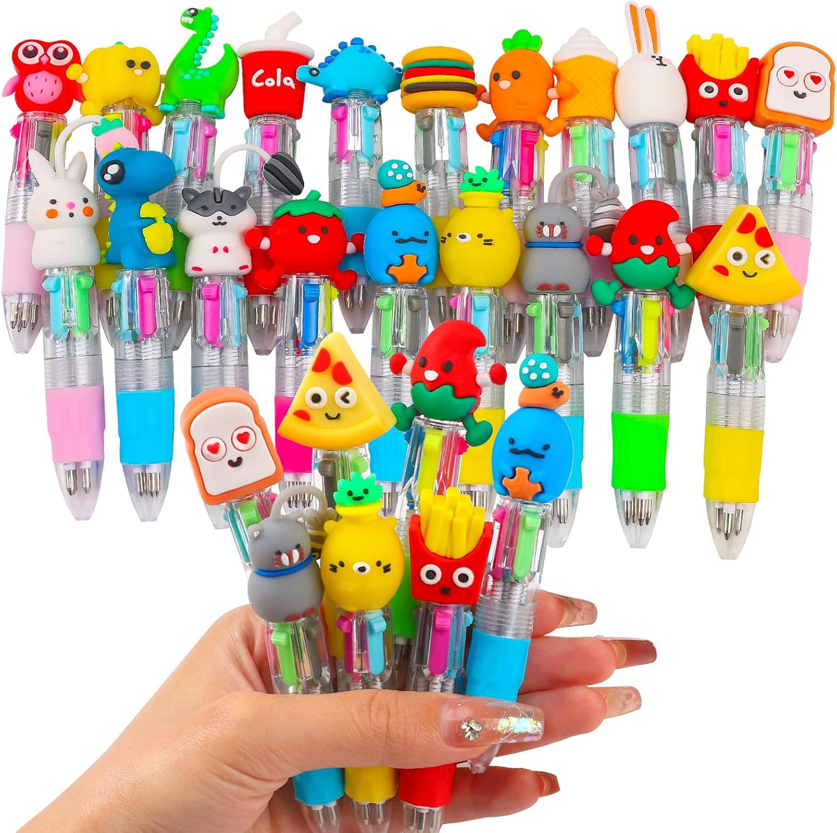 20-Piece Mini 4-in-1 Multicolor Ballpoint Pens Set