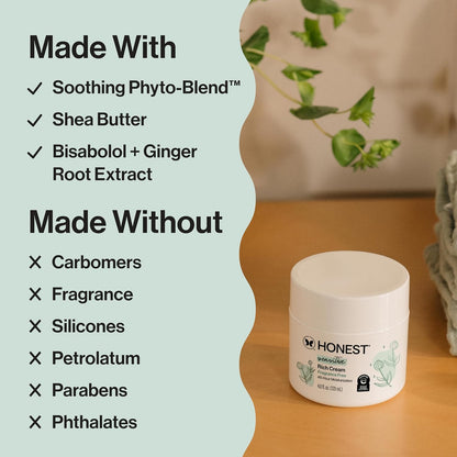Sensitive Skin Rich Cream, Shea Butter, Blend of Bisabolol + Ginger Root Extract, Safe for Baby's - photo 4