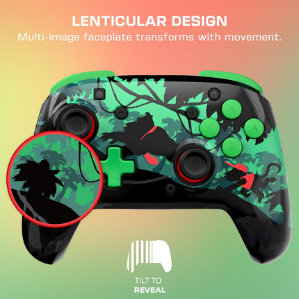 Turtle Beach Rematch Wireless Controller Officially Licensed for Nintendo Switch, Switch Lite/OLED, Works w/Nintendo Switch 2, Lenticular Shift Design Rechargeable Battery – Donkey Kong Green/Black