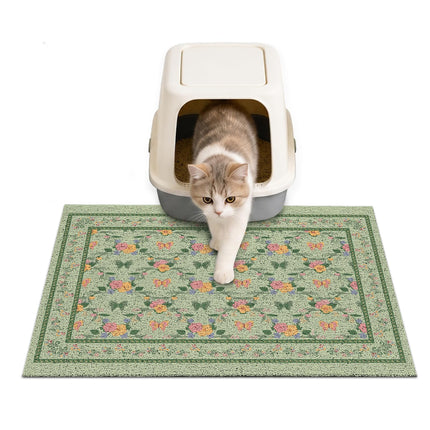 24"x15" Cat Litter Mat Non-Slip Washable Litter Box Mat