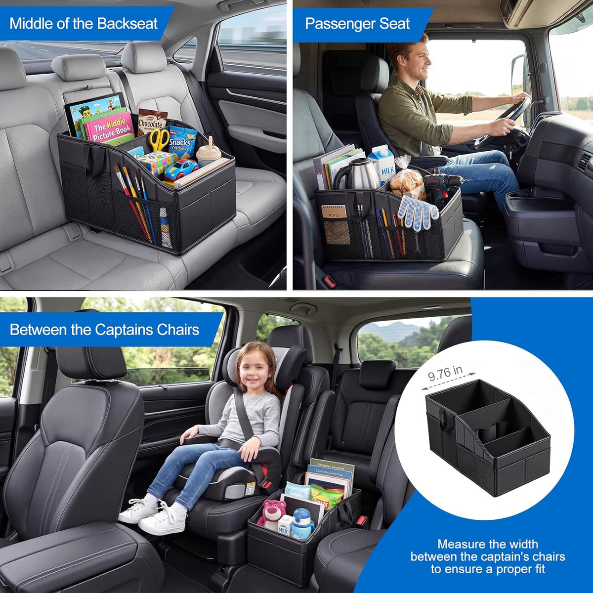 Sturdy Leather Car Backseat Organizer - photo 4