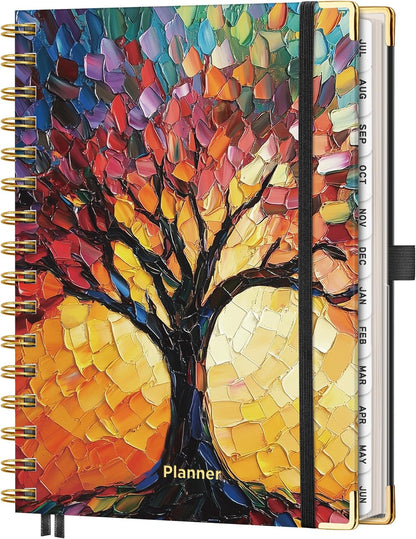 Academic Planner 2026-2027, July 2026-June 2027, Weekly & Monthly, 5.7 x 8.3, Hardcover Spiral-Bound Agenda, Colourful