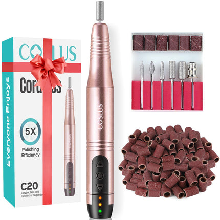 Fresadora de uñas inalámbrica C20, lima eléctrica, kit todo en uno, morado