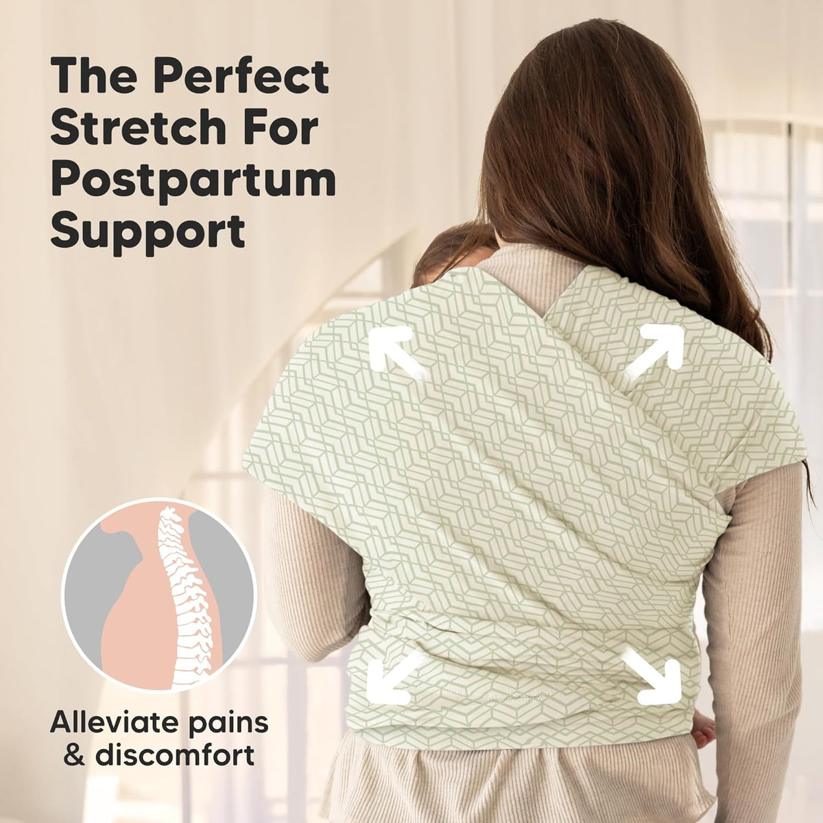 Baby Wrap Carrier - All in 1 Original Baby Carrier Newborn to Toddler Sling, Easy to Wear, Hands Free - photo 5