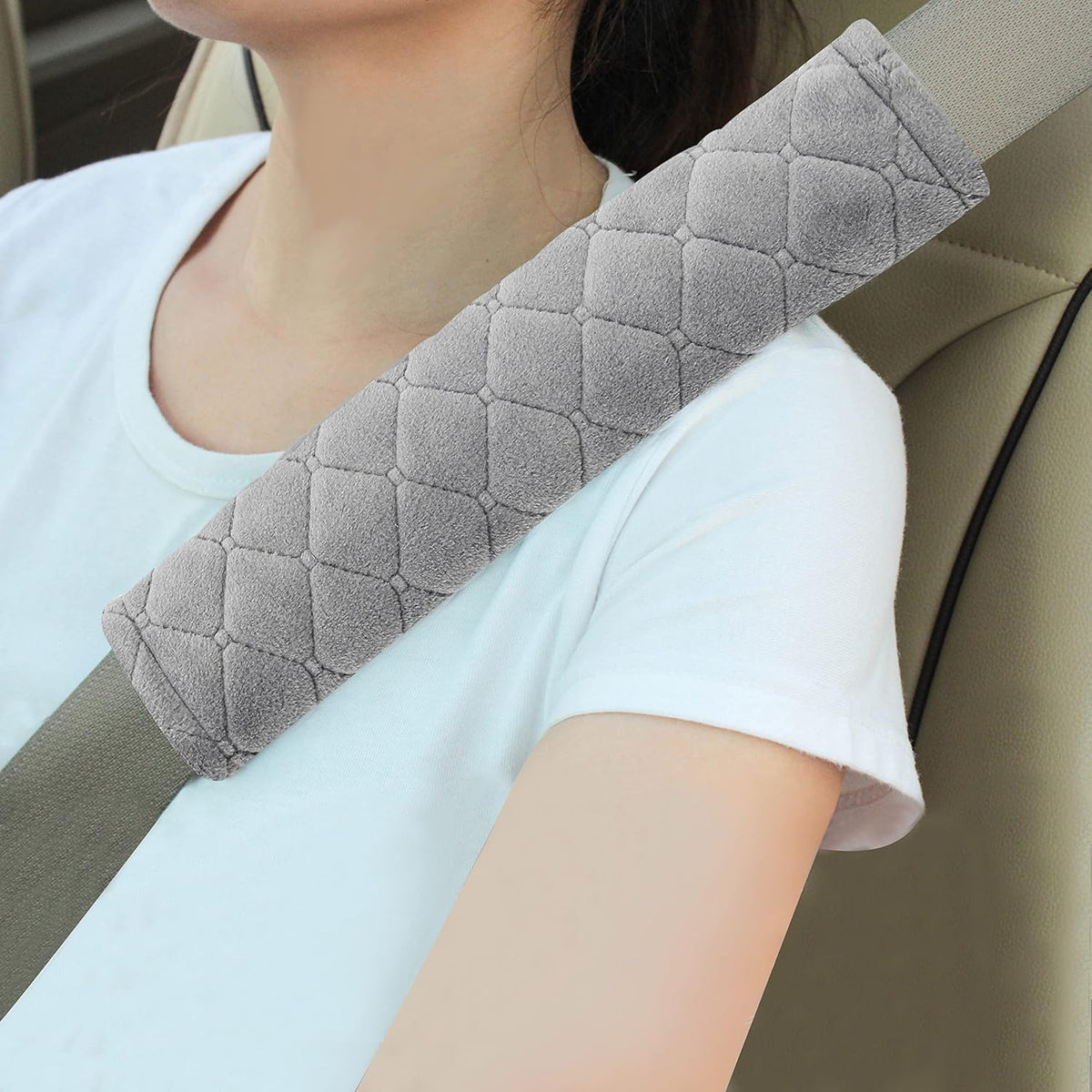 Soft Auto Seat Belt Cover Seatbelt Shoulder Pad Cushions 2 PCS Universal Fit for All Cars and Backpack for a More