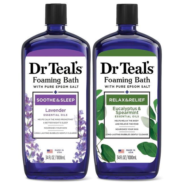 Foaming Bath with Pure Epsom Salt, Lavender & Eucalyptus
