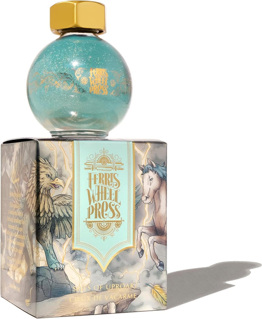 Skies of Uproar Sky Blue Champagne Shimmer Fountain Pen Ink, 20ml