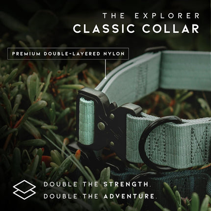 Made to ROAM Premium Dog Collar - Adjustable Heavy Duty Nylon Collar with Quick-Release Metal Buckle (California Horizon, Classic Size 3)
