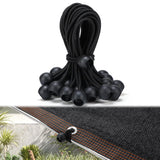 30pcs 6in Heavy-Duty Bungee Cords with Balls for Tarp Shade Cloth
