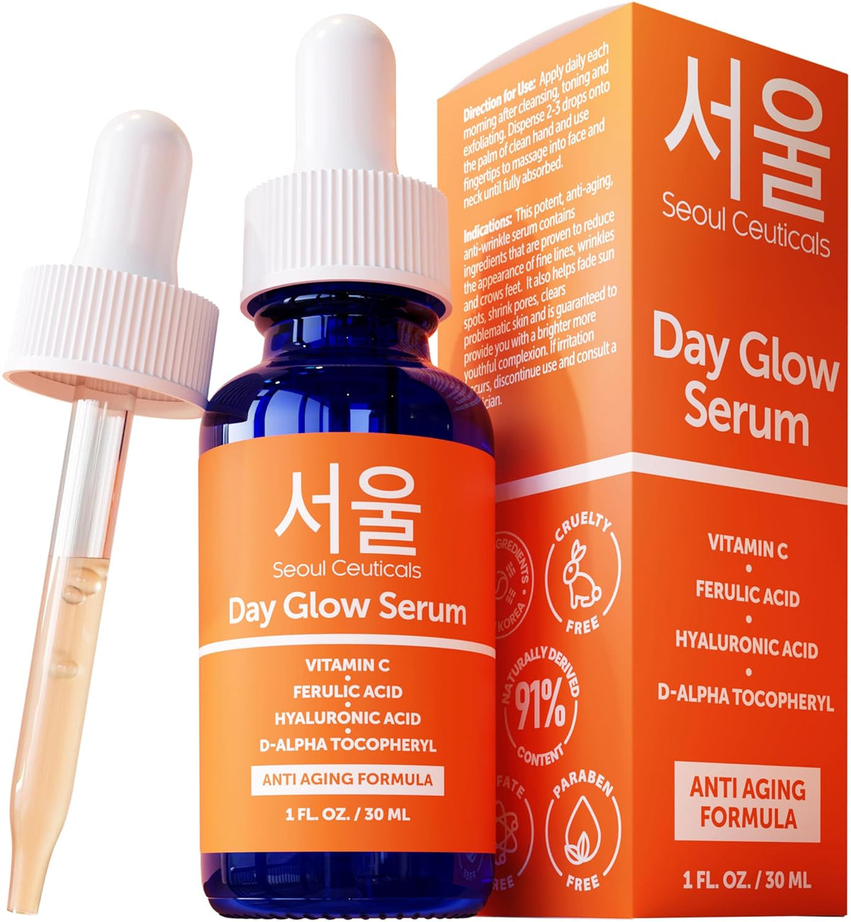 SeoulCeuticals 20% Vitamin C Serum 1oz bottle front