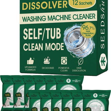 Pet Hair Dissolver for Washing Machine, Pet Hair Remover for Laundry, 96.7% Dissolution Rate, Dog Hair Remover, Cat Hair Remover, Up to 12 Months of Use, HE/Top/Front-Load Compatible, Septic Safe