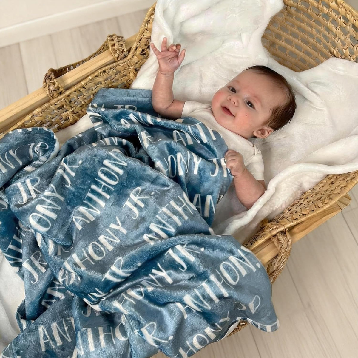 Personalized Baby Name Blanket for Newborns - photo 2