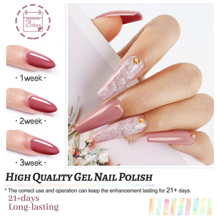36 PCS Gel Nail Polish Set-32 Colors Gel Polish Kit Base Coat Glossy Matte and Glitter Top Coat Nail - photo 8