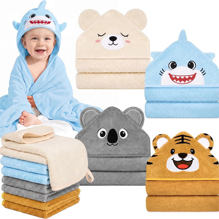 12 PCS Baby Bath Towels Set for Infants Toddlers Essentials