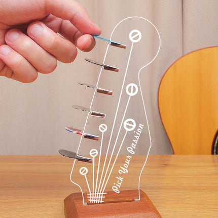 Light Up Guitar Pick Holder, Guitar Gift for Music Lovers