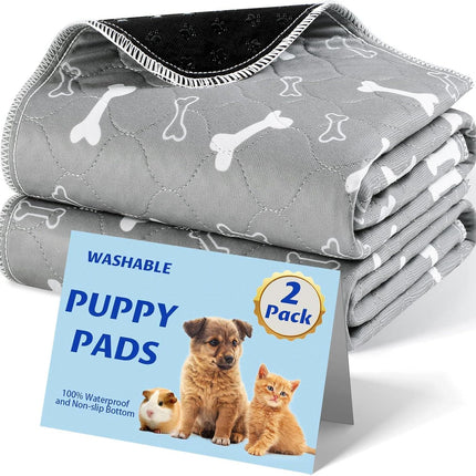 Washable Pee Pads for Dogs, 2 Pack Reusable Puppy Pads, 18"x24"