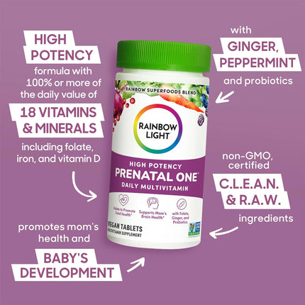 Rainbow Light Prenatal One Multivitamin -- 120 Tablets