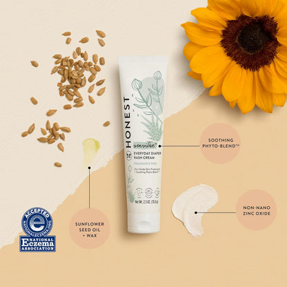 Hypoallergenic Diaper Rash Cream, Moisturizing, Calming Zinc Oxide Ointment, NEA Recognized - photo 2