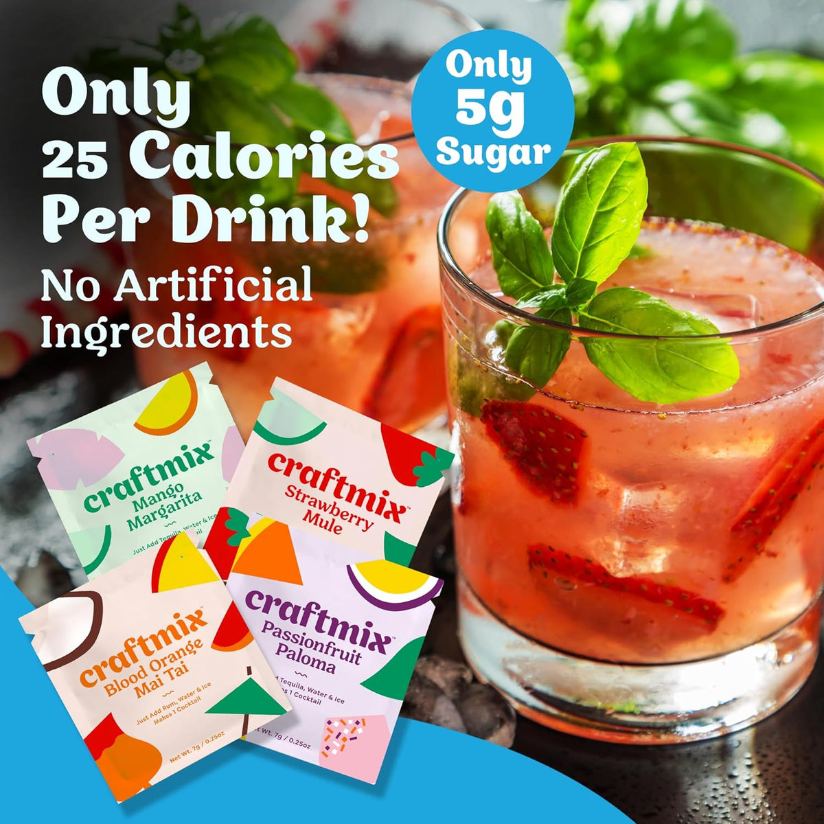 Variety Pack Cocktail & Mocktail Drink Mixer Packets, 12 Pack - photo 4