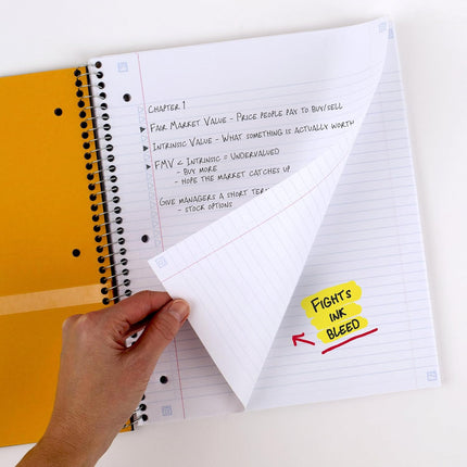Five Star Spiral Notebook Plus Study App, 1 Subject, College Ruled Paper, 100 Sheets, 8-1/2" x 11", School, Black (72057)