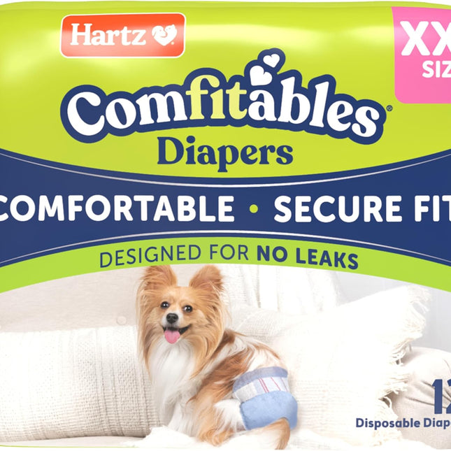 Disposable Dog Diapers, Size XXS 12 Count