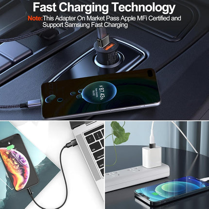 𝟒𝐏𝐚𝐜𝐤 𝐔𝐩𝐠𝐫𝐚𝐝𝐞𝐝 USB to USB C Adapter,Type-C Female to A Male Charger Converter for iPhone 17 Charger,iWatch Ultra SE 9 10,iPhone 17 Pro Max 16 15 14,Samsung S25,AirPods,iPad,Car,Xbox