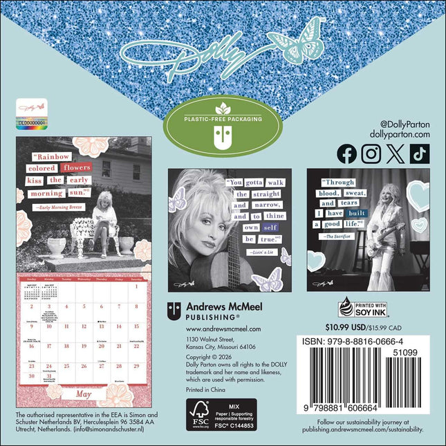 Dolly Parton: A Musical Legend 2027 Mini Wall Calendar
