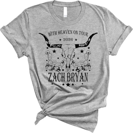 Western Skull Tour Style T Shirt for Country Music Fans, Vintage Americana Graphic Tee for Concert Festivals and Casual Wear