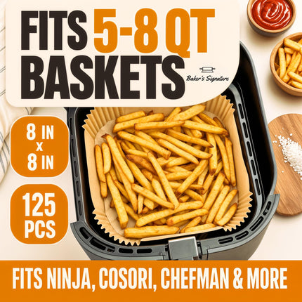 Air Fryer Liners Disposable, Unbleached Parchment Paper Baking Liners