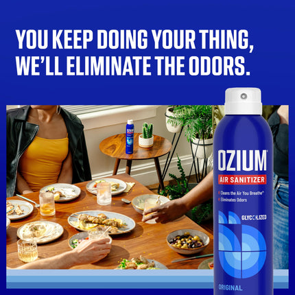 Spray sanitizante de aire y eliminador de olores de 8 Oz.