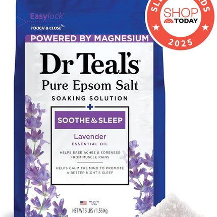 Dr Teal's Epsom Salt Soaking Solution, Soothe & Sleep, Lavender, 3lbs