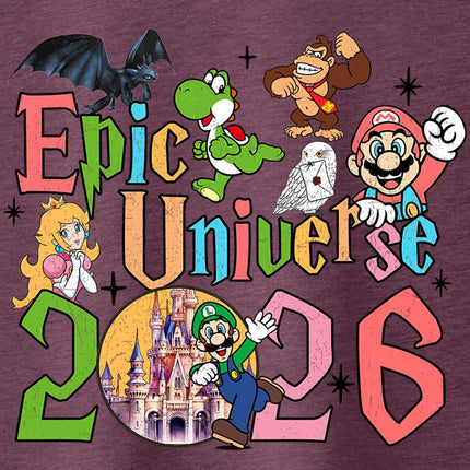 Epic Universe Theme Park Trip 2026 T-Shirt, Vacation Souvenir Tee, Family Matching Outfit, Unisex Fit