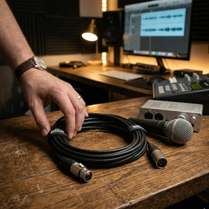 XLR Microphone Cable, Fully Balanced, Male to Female, 25 Feet - 2 Pack