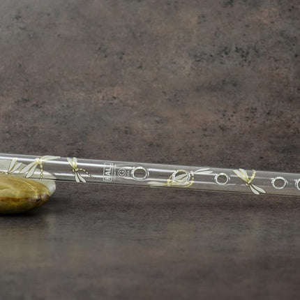 Hall Crystal Flute 11704 - Inline Glass Flute in G - Green Ivy