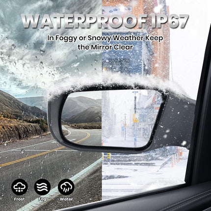 Left Driver Black Side Mirror Compatible with Nissan Altima 2013-2018 Sedan Power Glass/Non-Folding/Non-Heated Door Mirrors Outside Rear View Mirror Replace # 963023TH0A