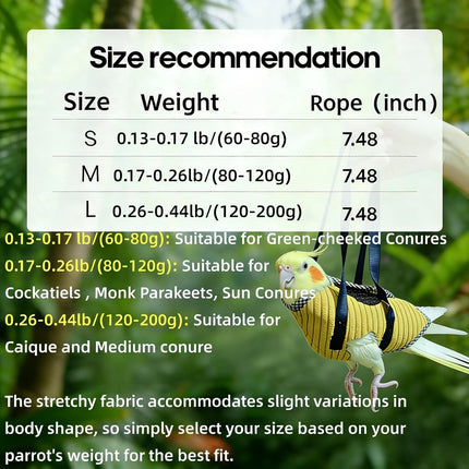 DRESSO Portable Bird Carrier Bag, Escape Resistant Parrot Carrier Bag Harness for Small Medium Parrots, Cockatiel,Green-cheeked Conure, Random Color