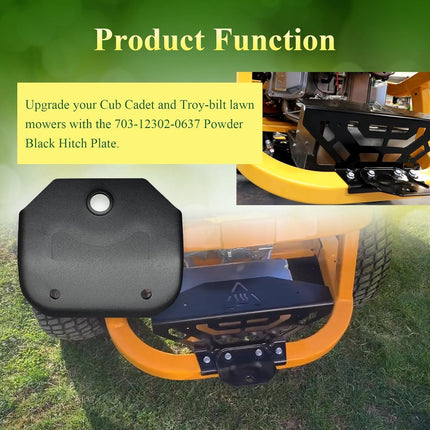 703-12302-0637 Hitch Plate Fit for Cub Cadet Ultima ZT1 42 46 50 54 & ZT2 Lawn Mowers 703-12302 Zero Turn Mower Trailer Tow Hitch, Towing Hitch Kit, Universal Heavy Duty Zero Turn Mower Trailer Hitch
