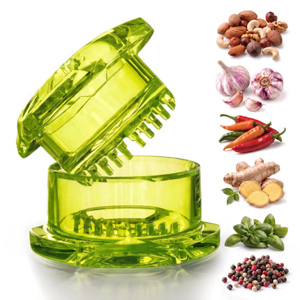 Garlic Twister 4th Gen, clear manual garlic mincer for ginger, herbs and nuts