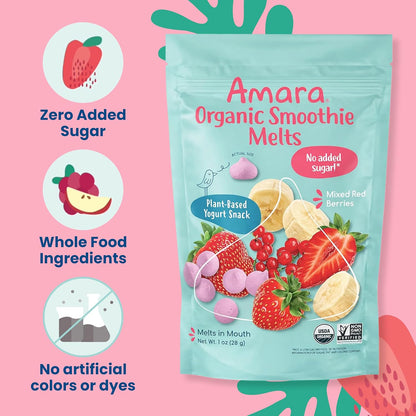 Mixed Red Berry Organic Plant-Based Smoothie Melts, 6 Resealable Bags - photo 5