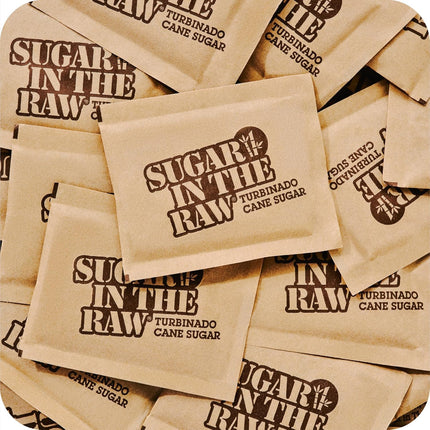 Sugar In The Raw Granulated Turbinado Cane Sugar On The Go Packets, Pure Natural Sweetener, Hot & Cold Drinks, Coffee, Cooking, Baking, Vegan, Gluten-Free, Non-GMO, 100 Count Packets (8-Pack)