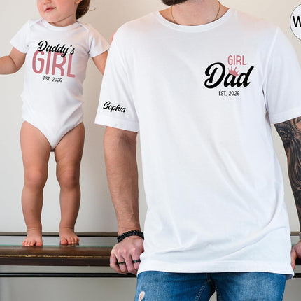 coreus Dad and Daughter Matching Outfits Daddys Girls Baby Clothes Girl Dad Shirt Daddy Daughter Gifts Daddy's Girl Multi