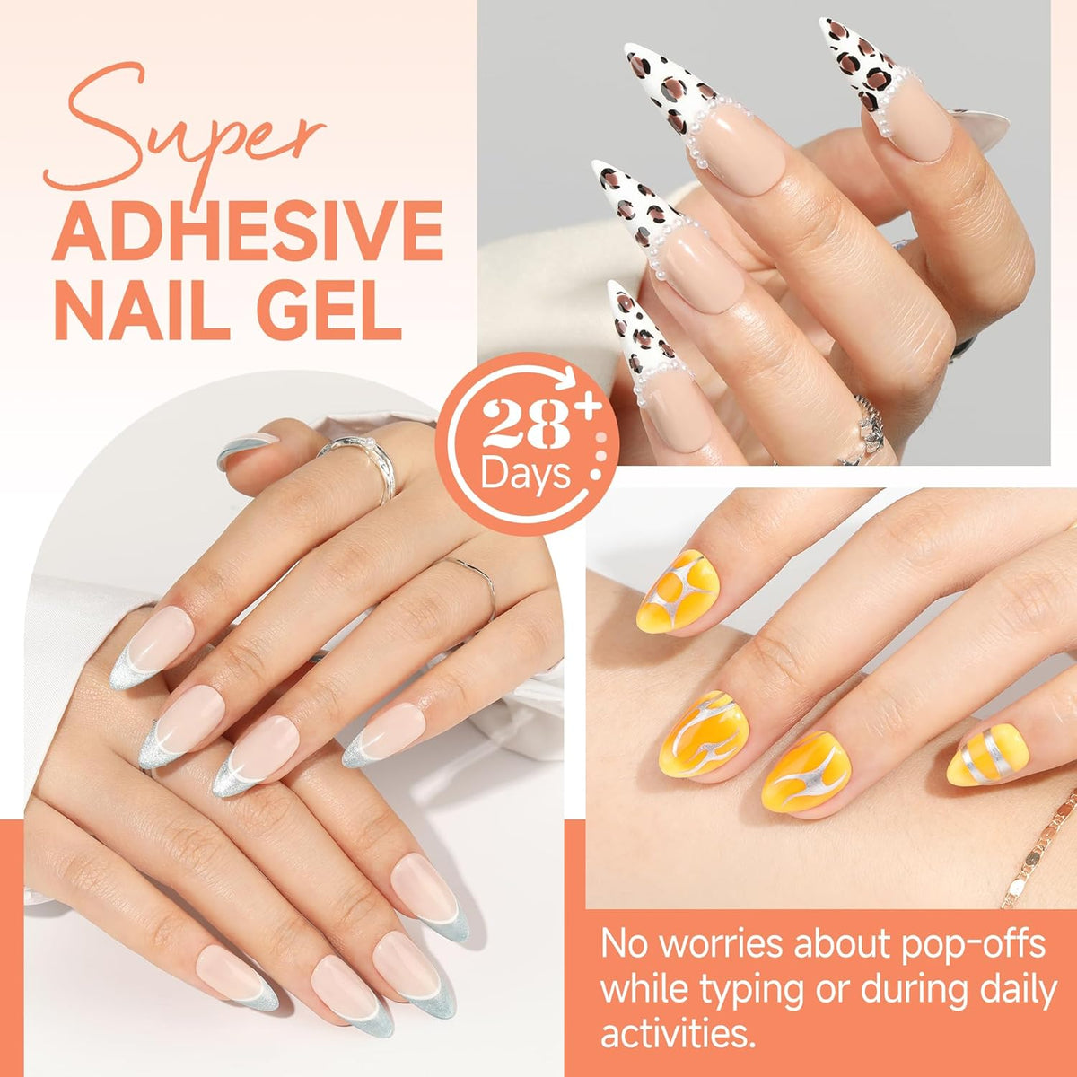 Solid Nail Glue Gel 15ml Lamp Curing Needed Solid Soak Off U V/LED Lamp Required Super Strong Glue for - photo 2