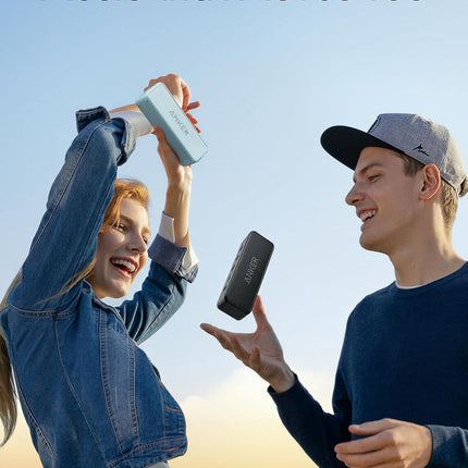 Anker Soundcore 2 Portable Bluetooth Speaker with Stereo Sound, Bluetooth 5, Bassup, IPX7 Waterproof, 24-Hour Playtime, Wireless, Speaker for Home, Outdoors, Travel